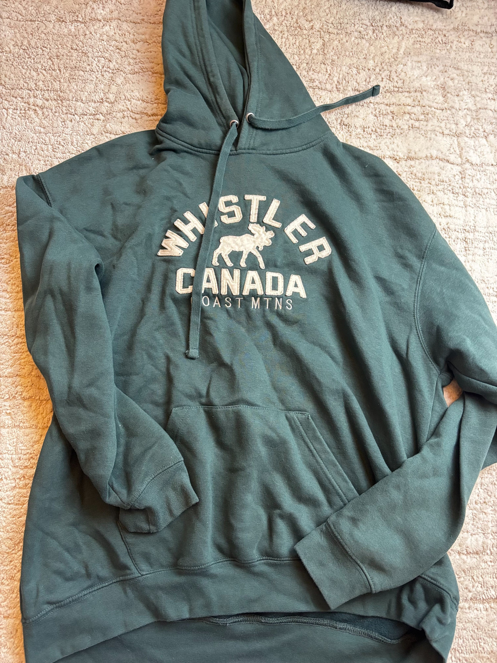 Pacific & Co Whistler Canada Hoodie Green Pullover Size M